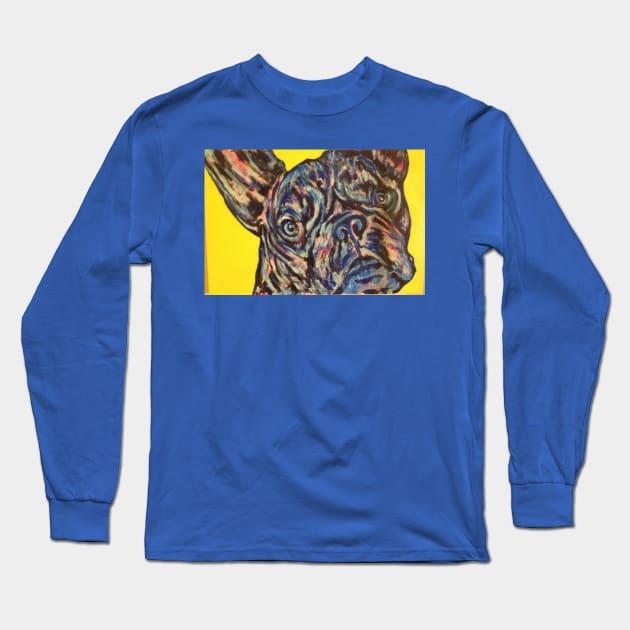 Tilly -Brindle Boston Terrier Long Sleeve T-Shirt by Jeneralarts